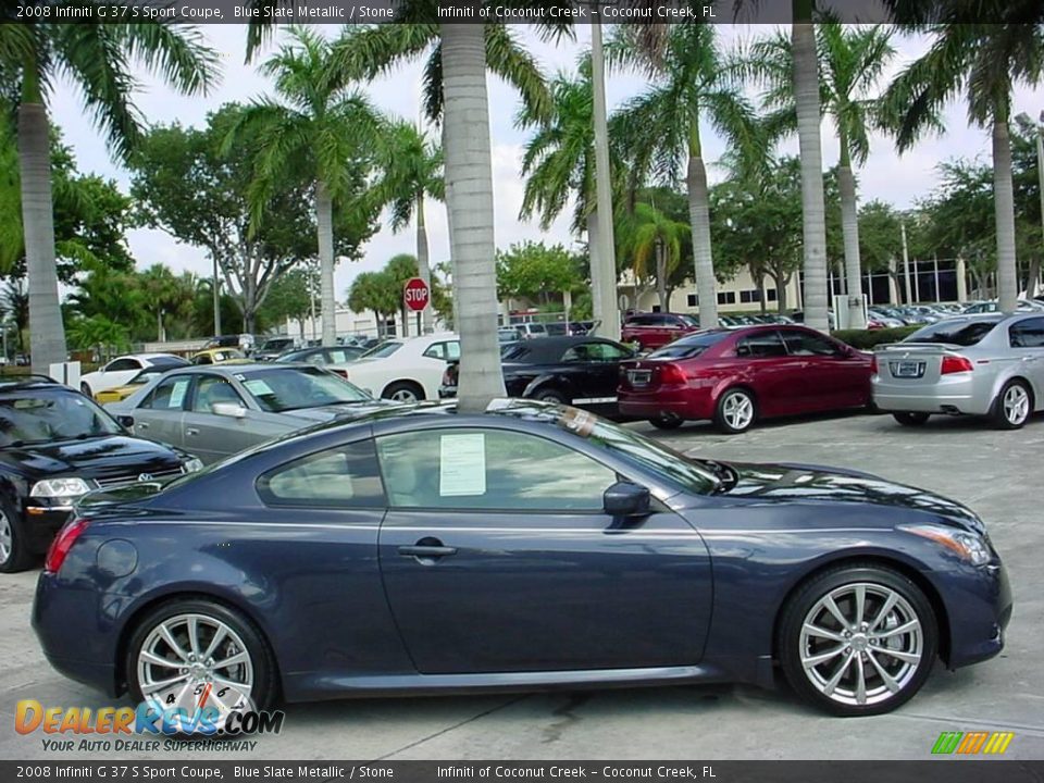 2008 Infiniti G 37 S Sport Coupe Blue Slate Metallic / Stone Photo #2