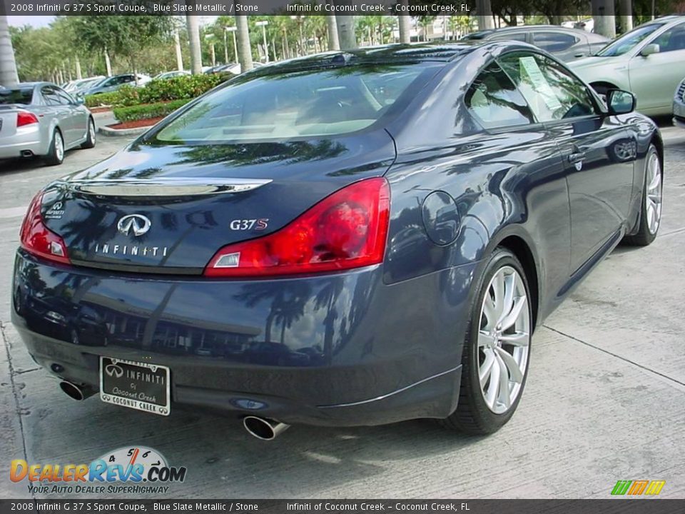 2008 Infiniti G 37 S Sport Coupe Blue Slate Metallic / Stone Photo #3