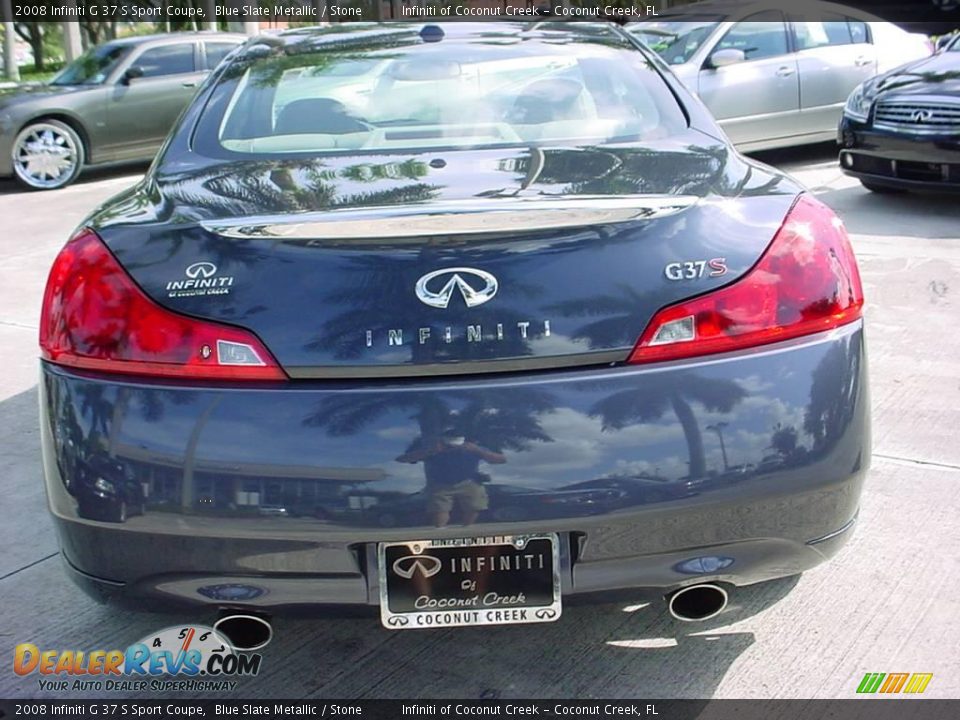 2008 Infiniti G 37 S Sport Coupe Blue Slate Metallic / Stone Photo #4