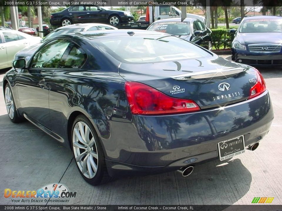 2008 Infiniti G 37 S Sport Coupe Blue Slate Metallic / Stone Photo #5