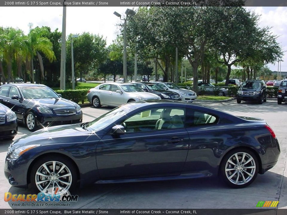 2008 Infiniti G 37 S Sport Coupe Blue Slate Metallic / Stone Photo #6