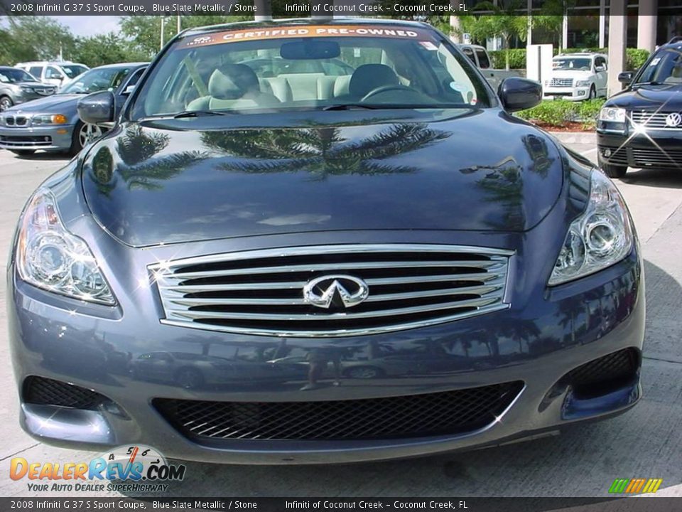 2008 Infiniti G 37 S Sport Coupe Blue Slate Metallic / Stone Photo #8