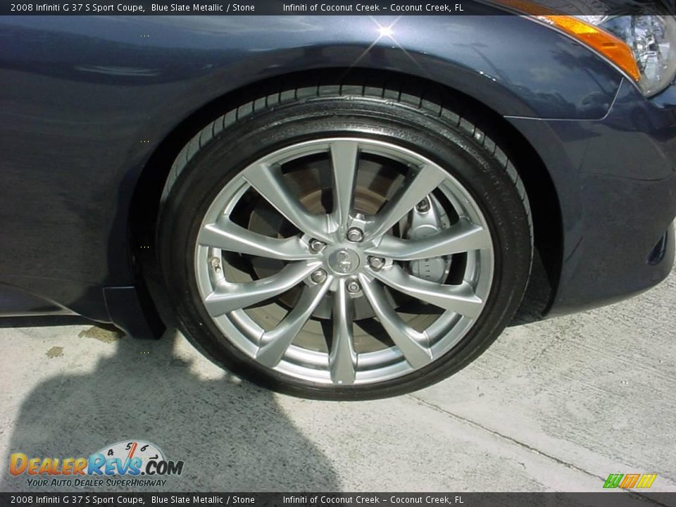 2008 Infiniti G 37 S Sport Coupe Blue Slate Metallic / Stone Photo #11