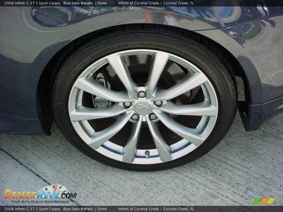 2008 Infiniti G 37 S Sport Coupe Blue Slate Metallic / Stone Photo #13
