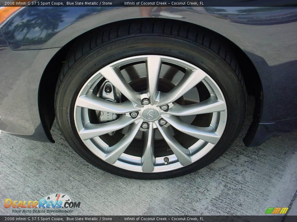 2008 Infiniti G 37 S Sport Coupe Blue Slate Metallic / Stone Photo #14