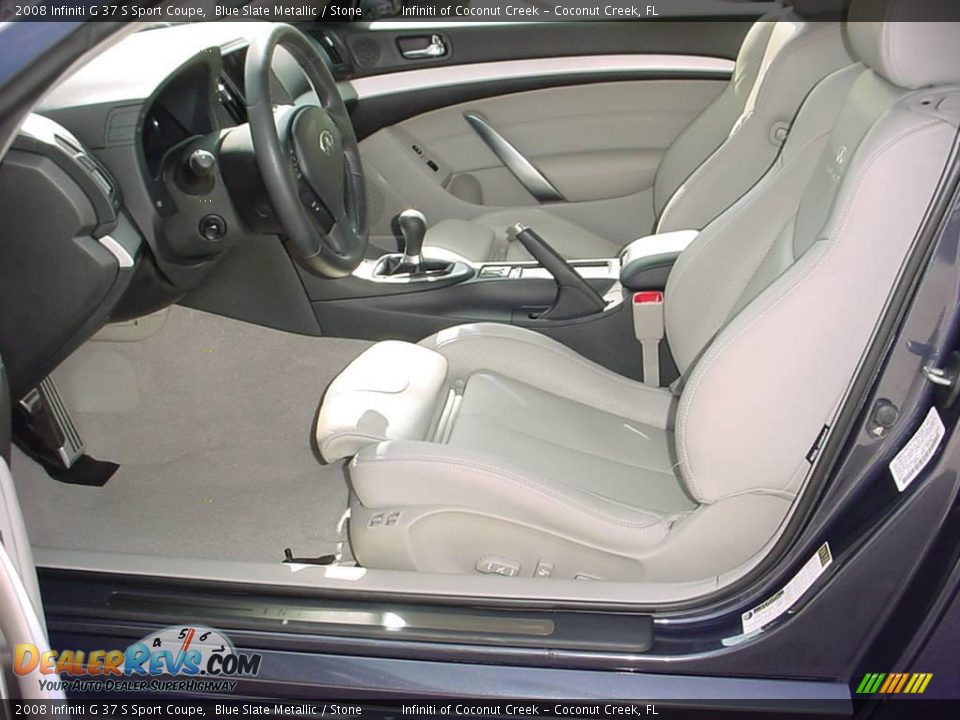 2008 Infiniti G 37 S Sport Coupe Blue Slate Metallic / Stone Photo #16