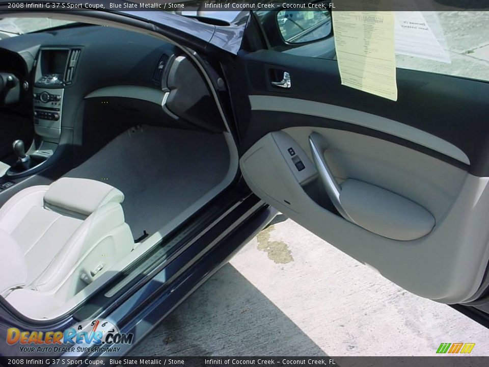 2008 Infiniti G 37 S Sport Coupe Blue Slate Metallic / Stone Photo #17