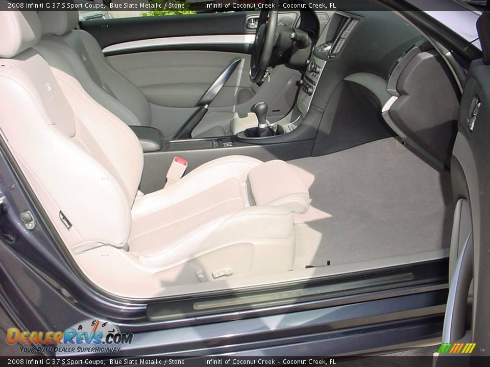 2008 Infiniti G 37 S Sport Coupe Blue Slate Metallic / Stone Photo #18