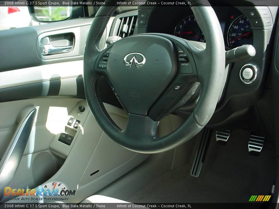 2008 Infiniti G 37 S Sport Coupe Blue Slate Metallic / Stone Photo #22