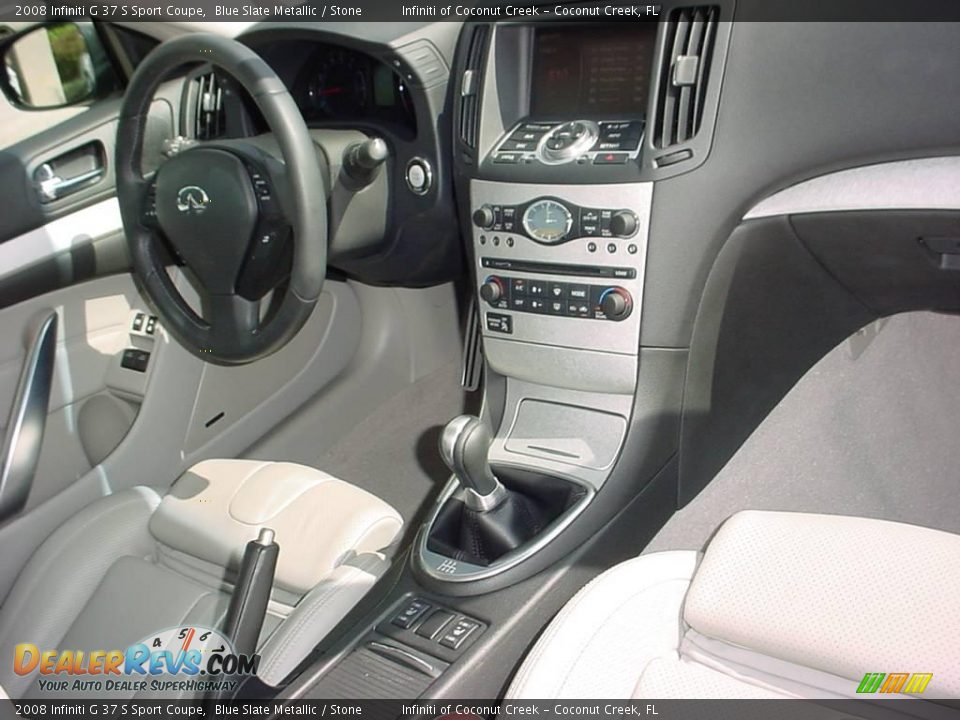 2008 Infiniti G 37 S Sport Coupe Blue Slate Metallic / Stone Photo #23