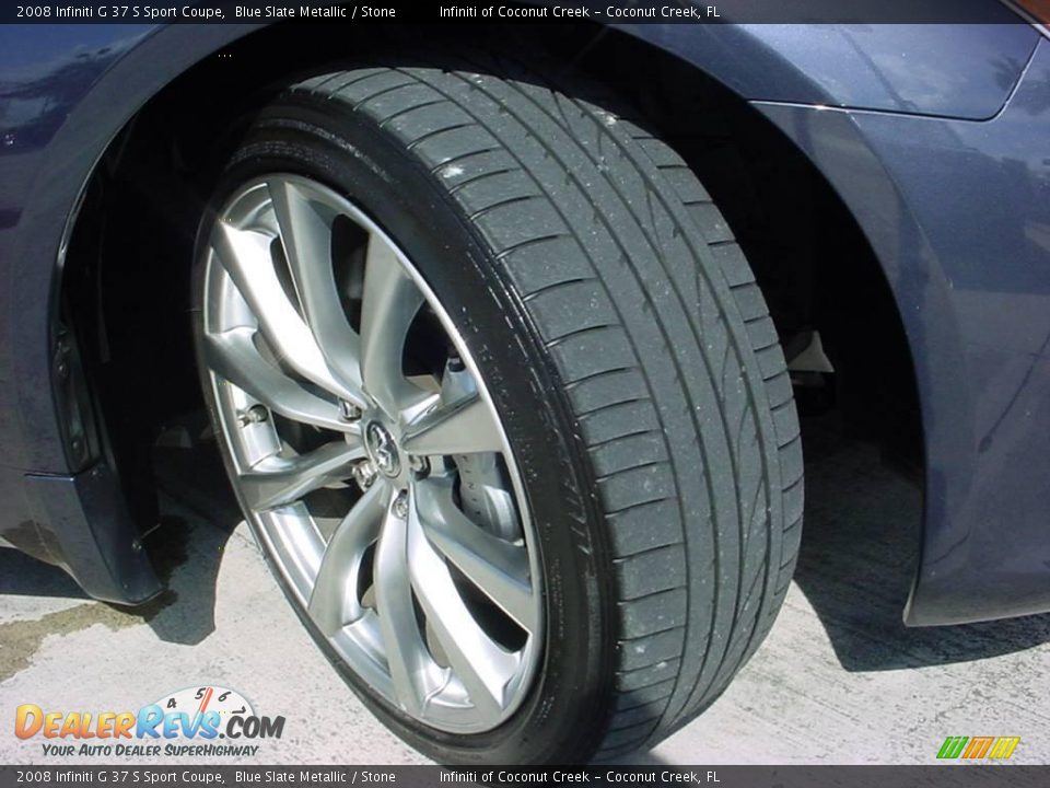 2008 Infiniti G 37 S Sport Coupe Blue Slate Metallic / Stone Photo #24
