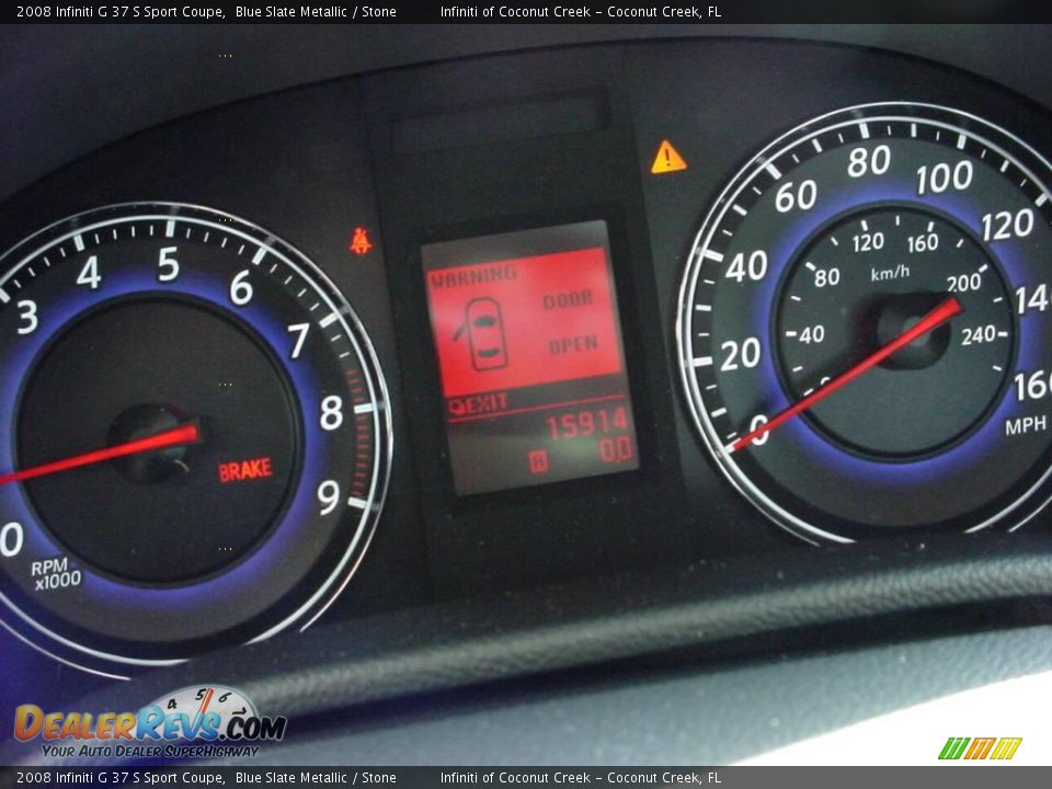 2008 Infiniti G 37 S Sport Coupe Blue Slate Metallic / Stone Photo #26