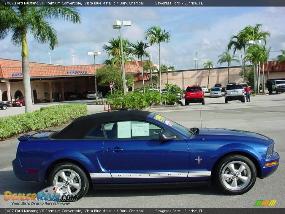 2007 Ford Mustang V6 Premium Convertible Vista Blue Metallic / Dark Charcoal Photo #2