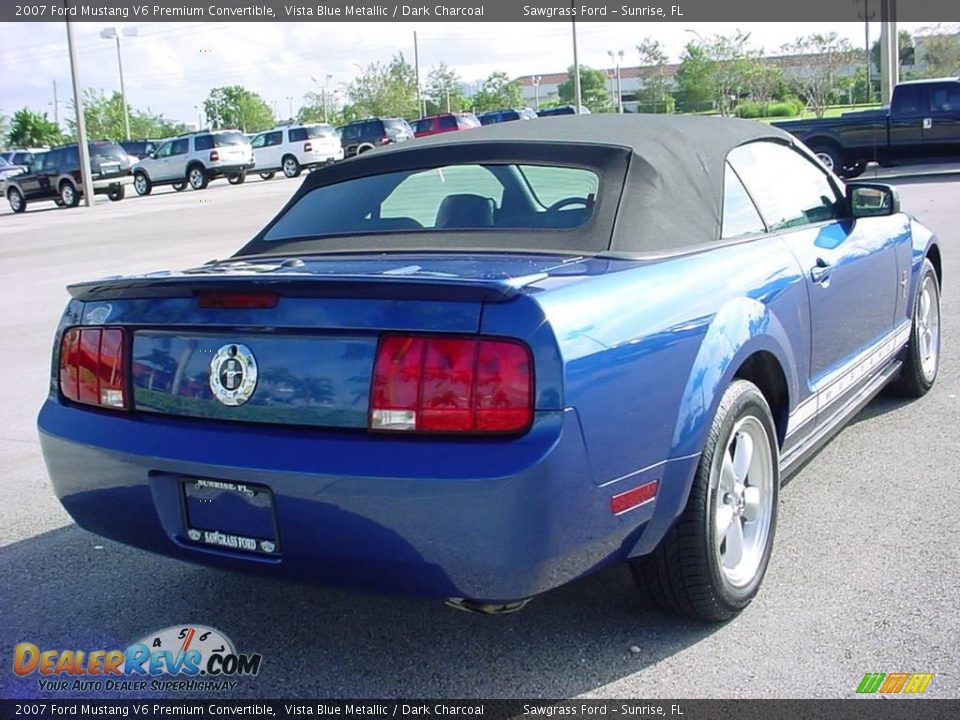 2007 Ford Mustang V6 Premium Convertible Vista Blue Metallic / Dark Charcoal Photo #3