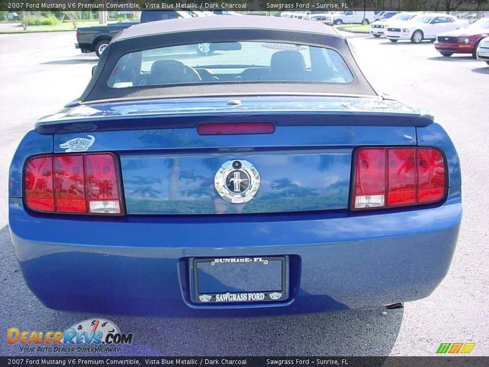 2007 Ford Mustang V6 Premium Convertible Vista Blue Metallic / Dark Charcoal Photo #4