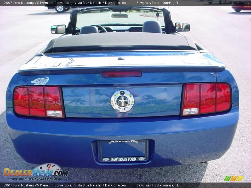 2007 Ford Mustang V6 Premium Convertible Vista Blue Metallic / Dark Charcoal Photo #5