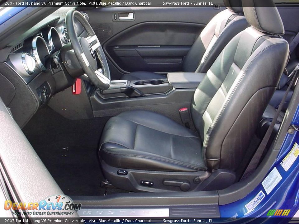 2007 Ford Mustang V6 Premium Convertible Vista Blue Metallic / Dark Charcoal Photo #11