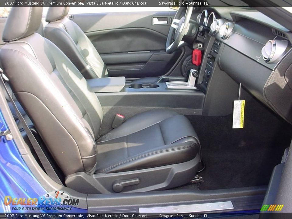 2007 Ford Mustang V6 Premium Convertible Vista Blue Metallic / Dark Charcoal Photo #12