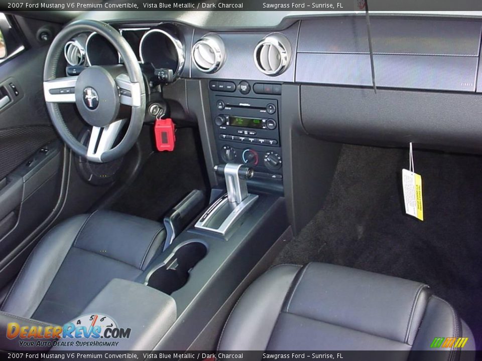 2007 Ford Mustang V6 Premium Convertible Vista Blue Metallic / Dark Charcoal Photo #14