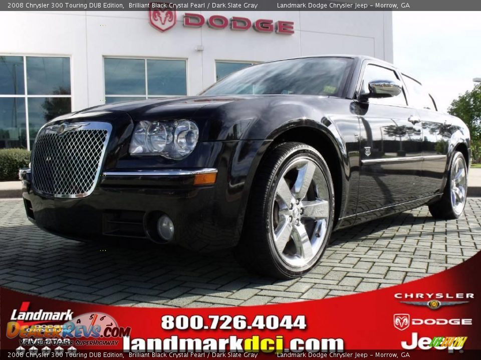 2008 Chrysler 300 Touring DUB Edition Brilliant Black Crystal Pearl / Dark Slate Gray Photo #1