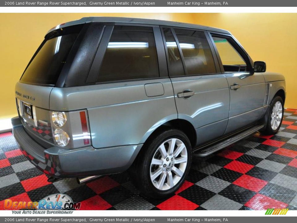 2006 Land Rover Range Rover Supercharged Giverny Green Metallic / Ivory/Aspen Photo #6