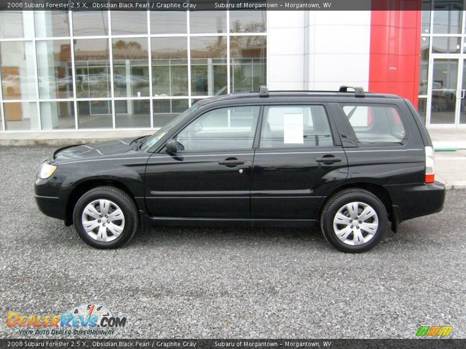 2008 Subaru Forester 2.5 X Obsidian Black Pearl / Graphite Gray Photo #2