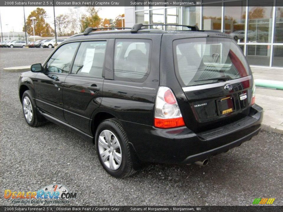 2008 Subaru Forester 2.5 X Obsidian Black Pearl / Graphite Gray Photo #3