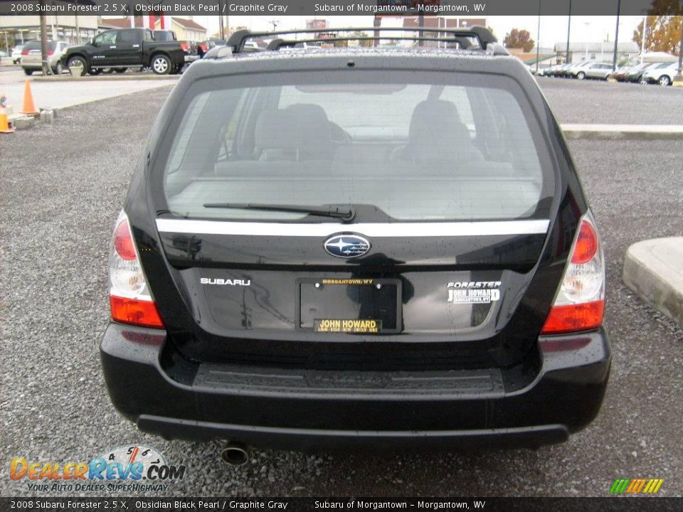 2008 Subaru Forester 2.5 X Obsidian Black Pearl / Graphite Gray Photo #4