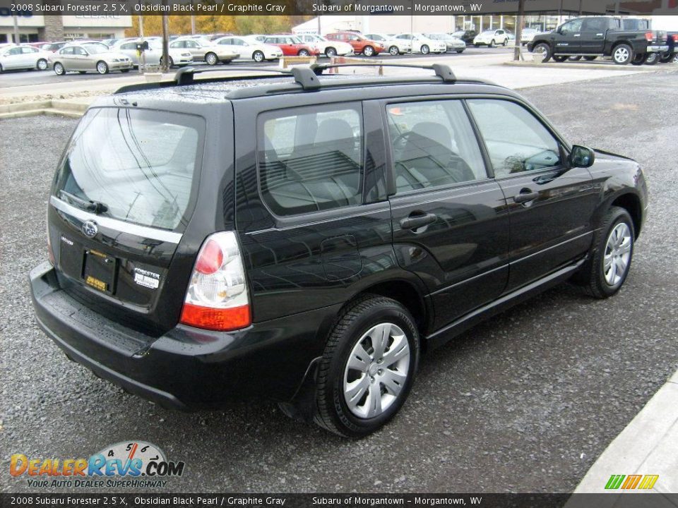 2008 Subaru Forester 2.5 X Obsidian Black Pearl / Graphite Gray Photo #5