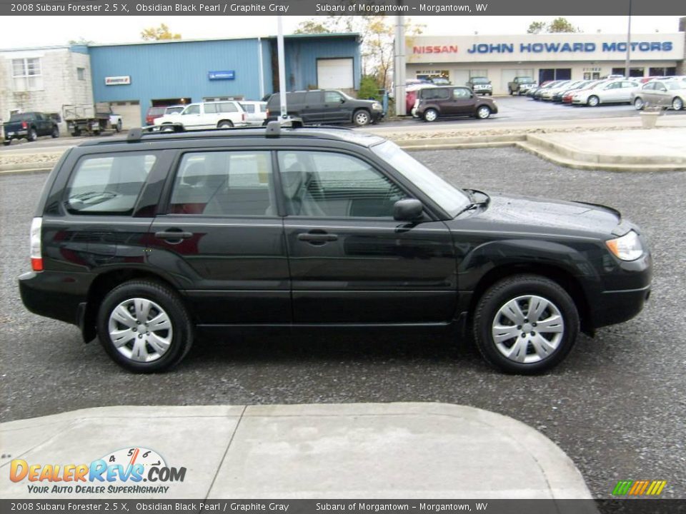2008 Subaru Forester 2.5 X Obsidian Black Pearl / Graphite Gray Photo #6