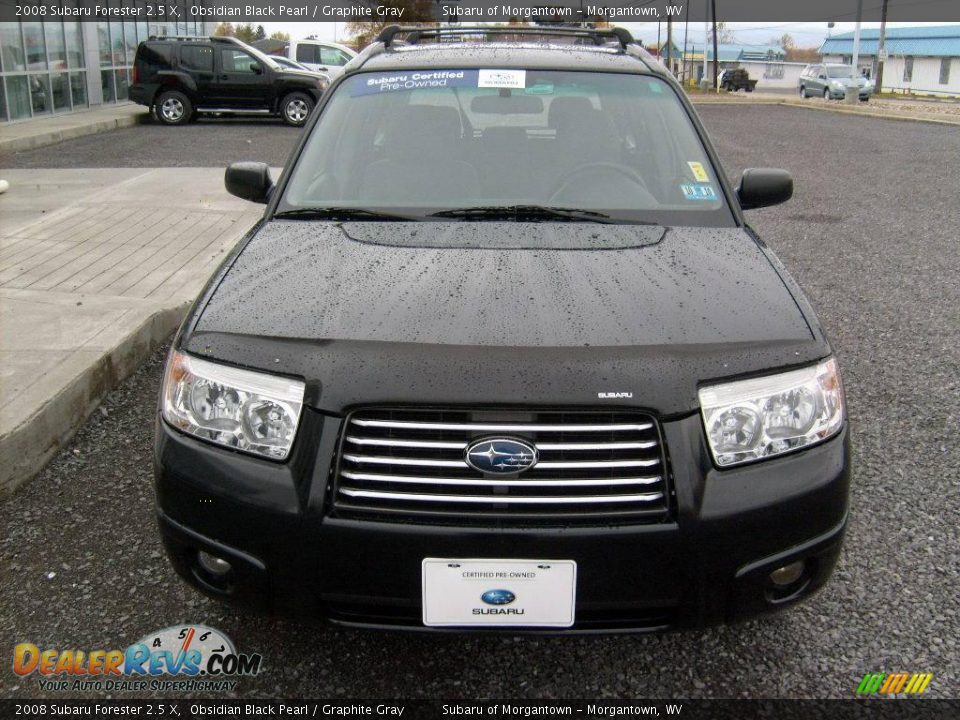 2008 Subaru Forester 2.5 X Obsidian Black Pearl / Graphite Gray Photo #8