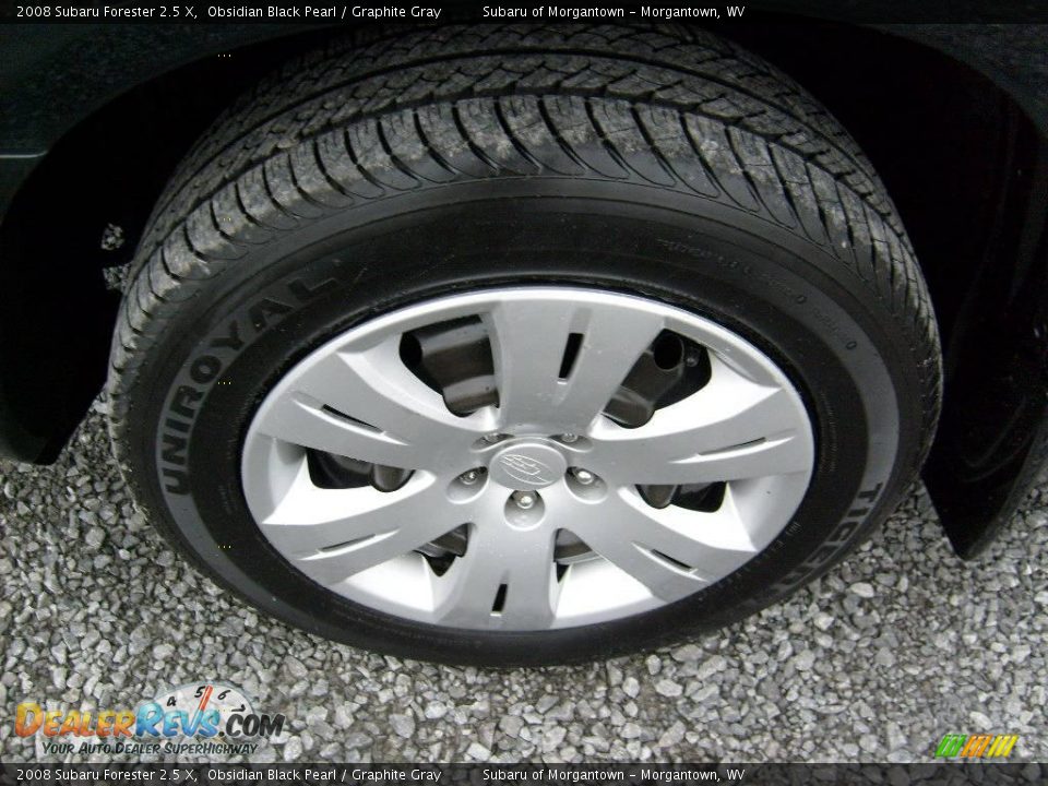 2008 Subaru Forester 2.5 X Obsidian Black Pearl / Graphite Gray Photo #9