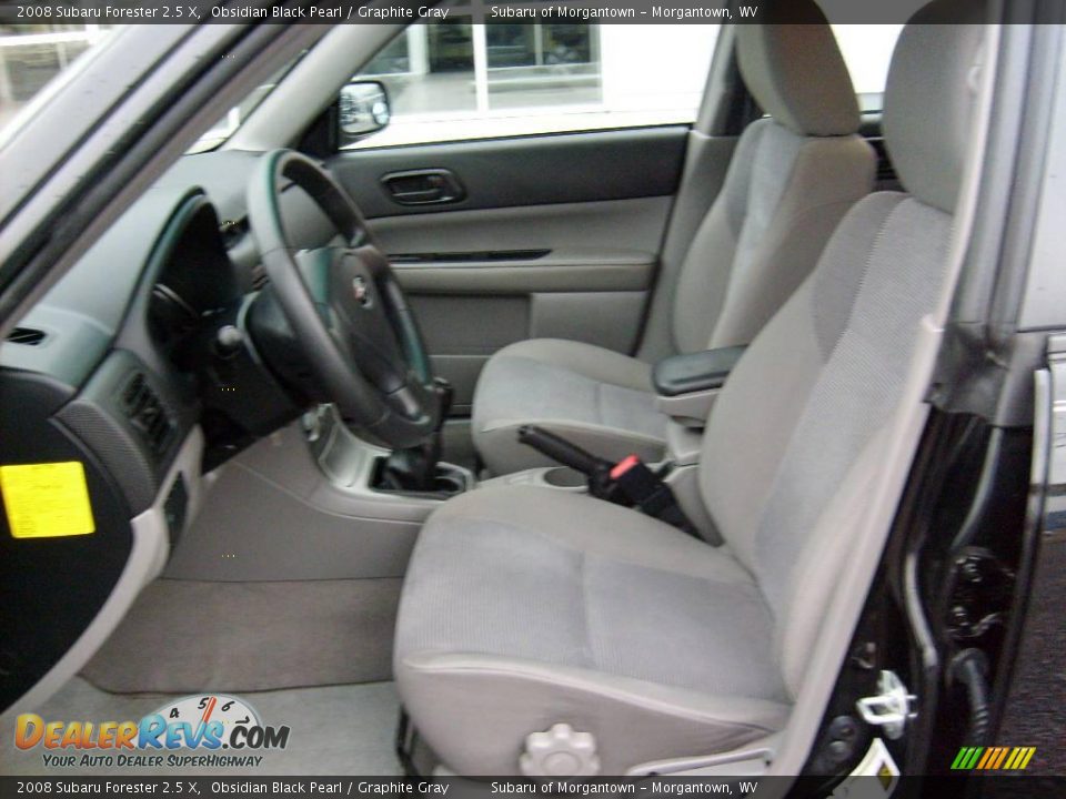 2008 Subaru Forester 2.5 X Obsidian Black Pearl / Graphite Gray Photo #10