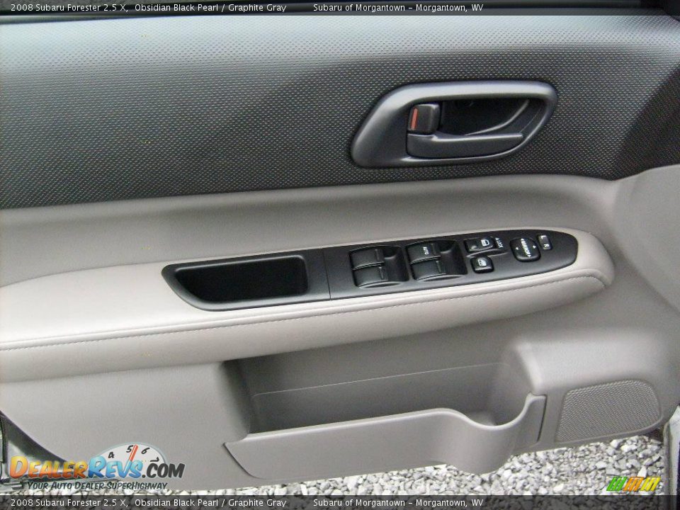 2008 Subaru Forester 2.5 X Obsidian Black Pearl / Graphite Gray Photo #12