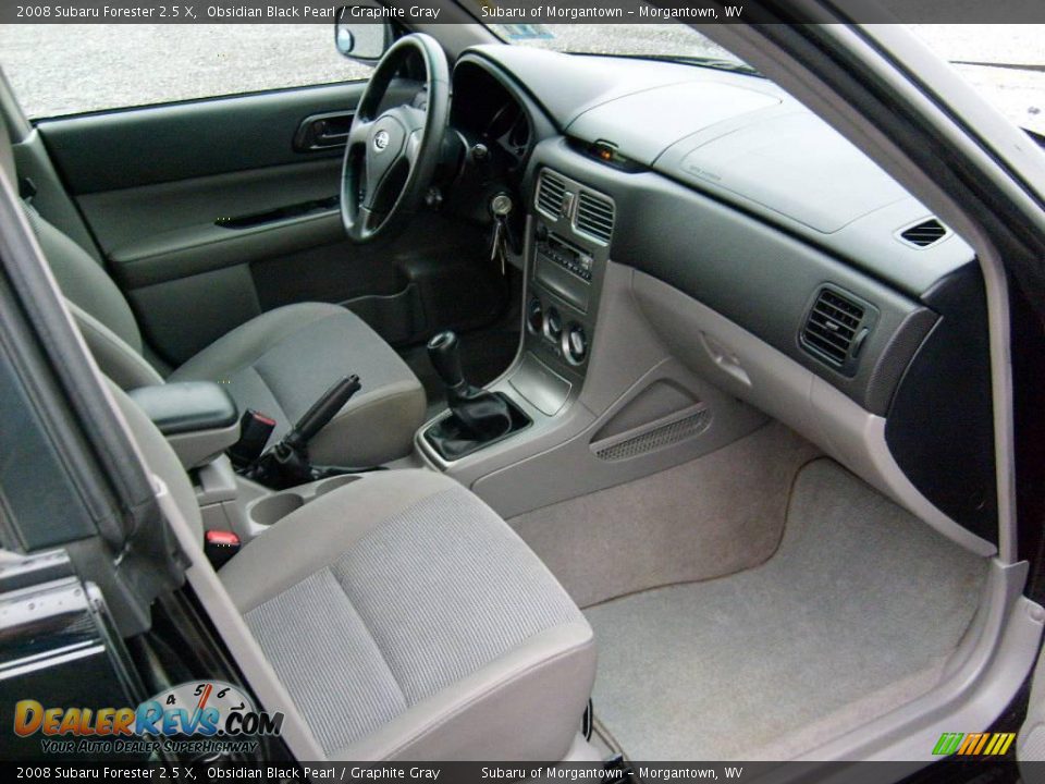 2008 Subaru Forester 2.5 X Obsidian Black Pearl / Graphite Gray Photo #17