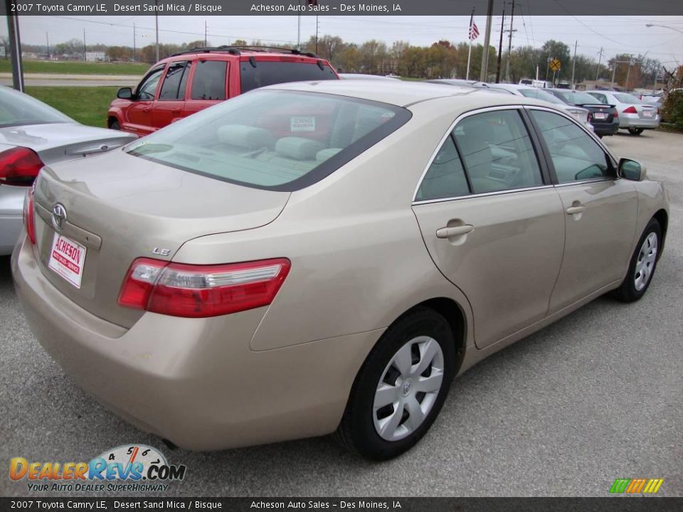 2007 Toyota Camry LE Desert Sand Mica / Bisque Photo #6