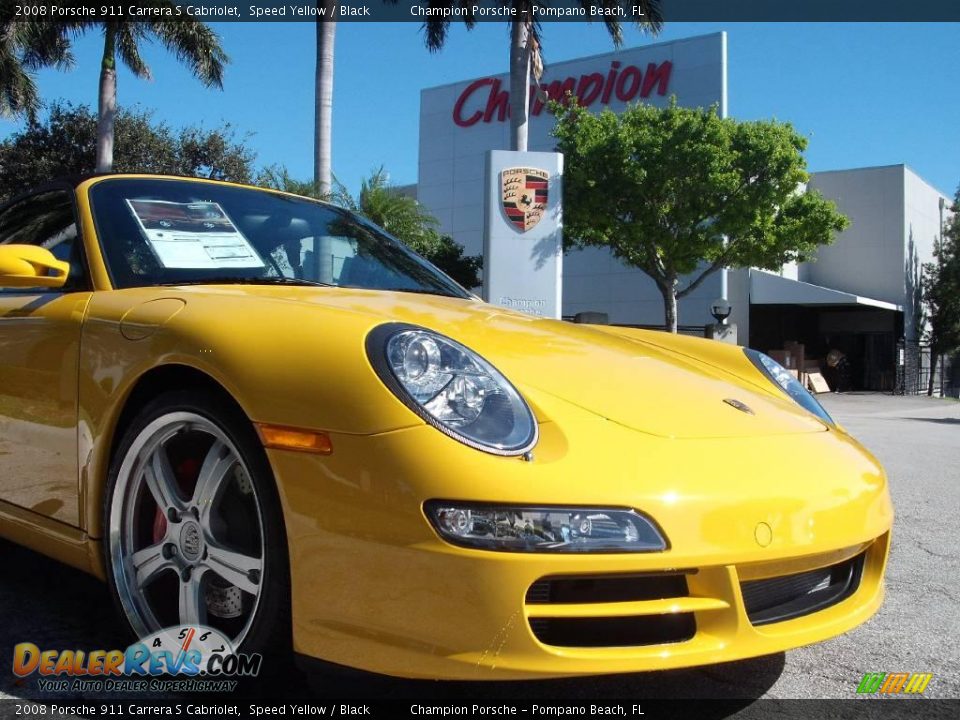 2008 Porsche 911 Carrera S Cabriolet Speed Yellow / Black Photo #1