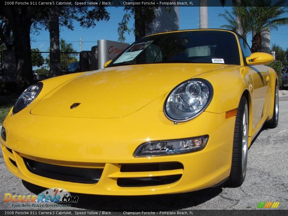 2008 Porsche 911 Carrera S Cabriolet Speed Yellow / Black Photo #5