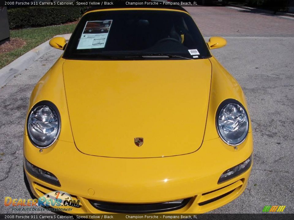 2008 Porsche 911 Carrera S Cabriolet Speed Yellow / Black Photo #6