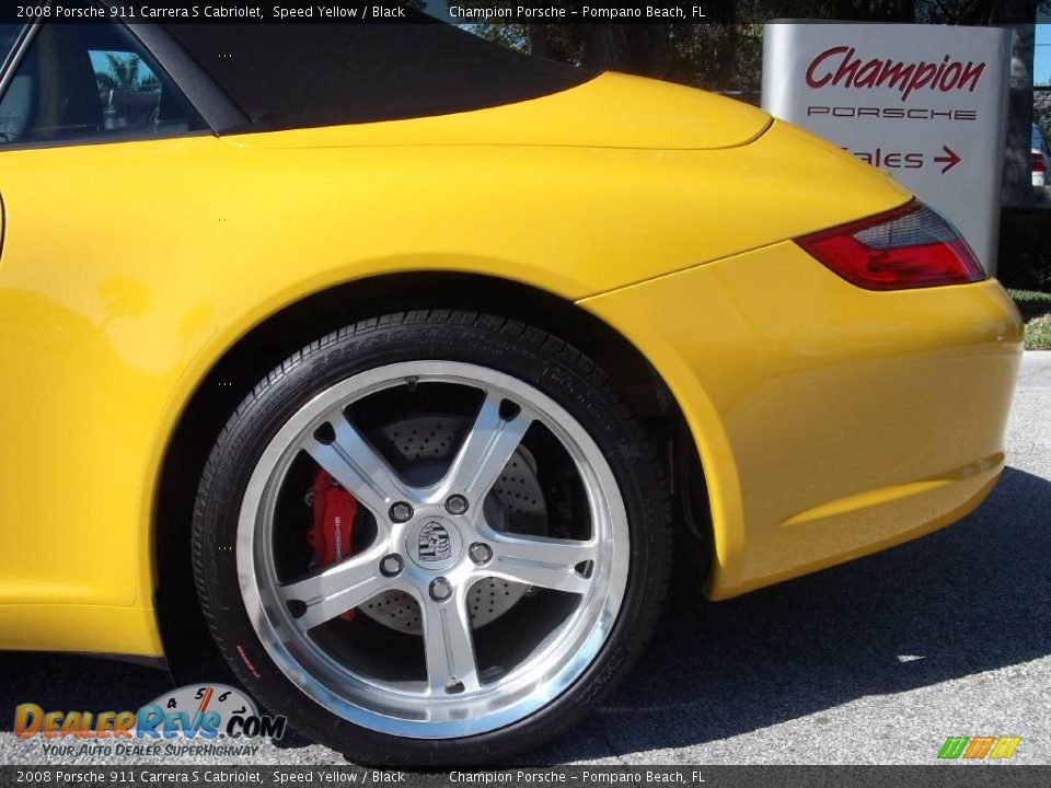 2008 Porsche 911 Carrera S Cabriolet Speed Yellow / Black Photo #10