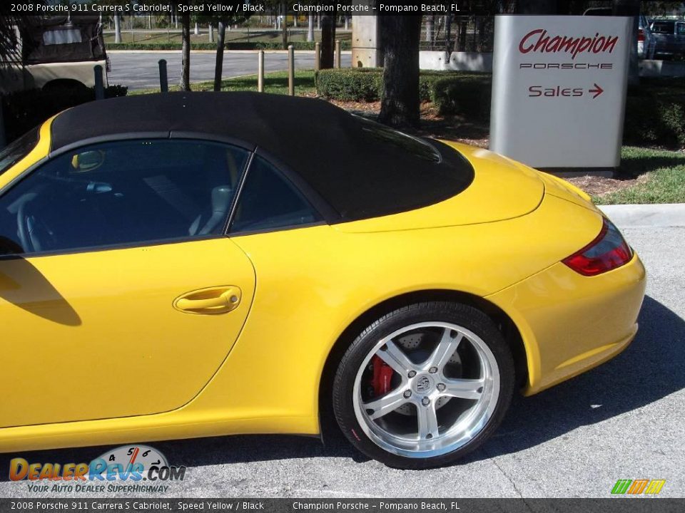 2008 Porsche 911 Carrera S Cabriolet Speed Yellow / Black Photo #11