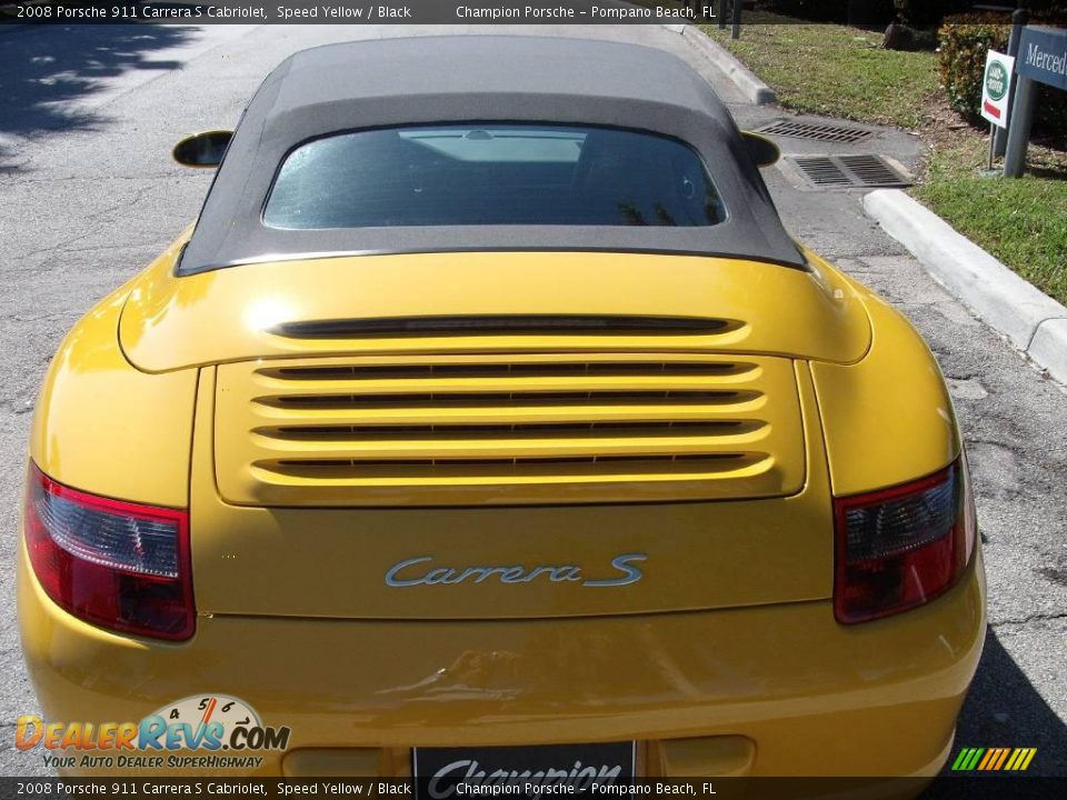 2008 Porsche 911 Carrera S Cabriolet Speed Yellow / Black Photo #12