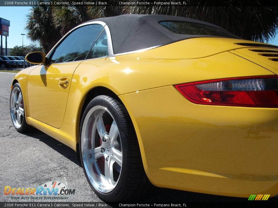 2008 Porsche 911 Carrera S Cabriolet Speed Yellow / Black Photo #13