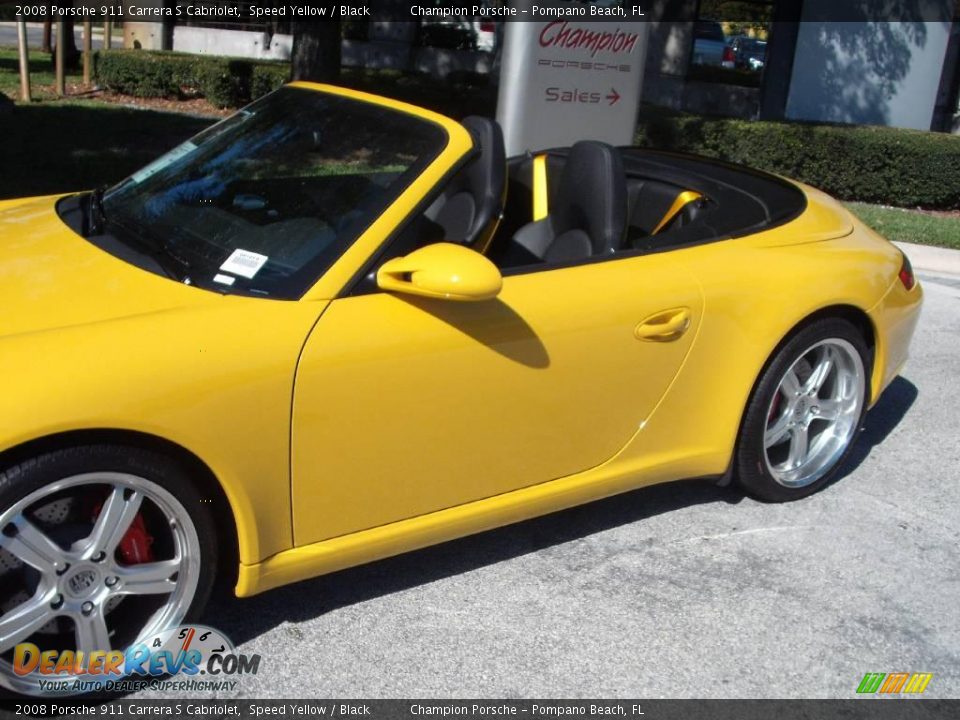 2008 Porsche 911 Carrera S Cabriolet Speed Yellow / Black Photo #22