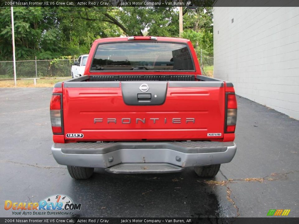 2004 Nissan Frontier XE V6 Crew Cab Aztec Red / Gray Photo #6