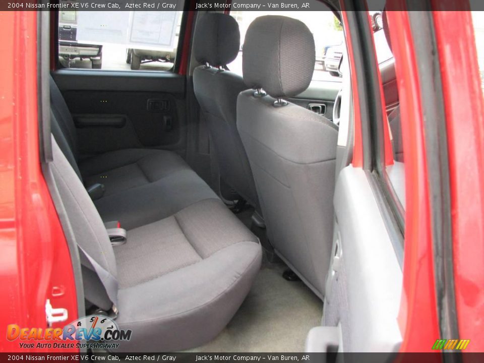 2004 Nissan Frontier XE V6 Crew Cab Aztec Red / Gray Photo #9