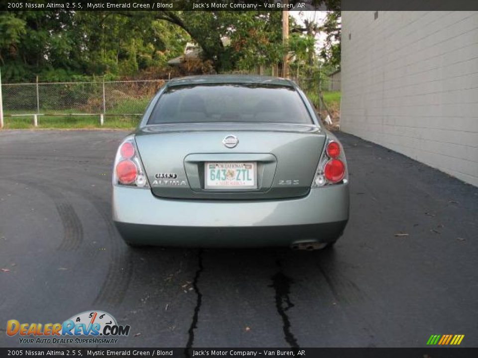 2005 Nissan Altima 2.5 S Mystic Emerald Green / Blond Photo #6