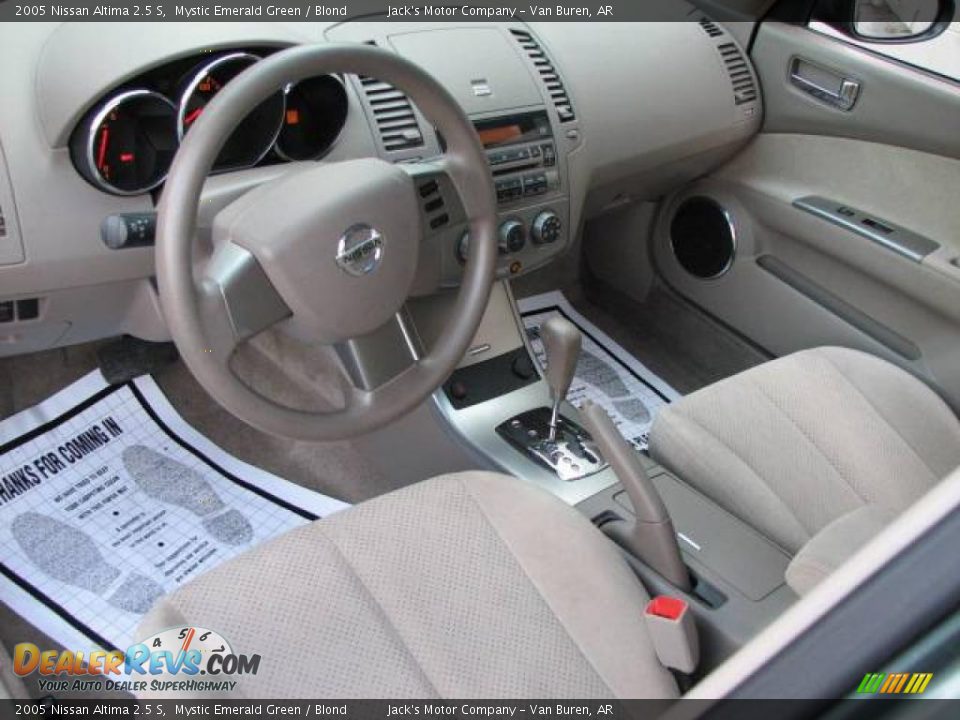 2005 Nissan Altima 2.5 S Mystic Emerald Green / Blond Photo #12
