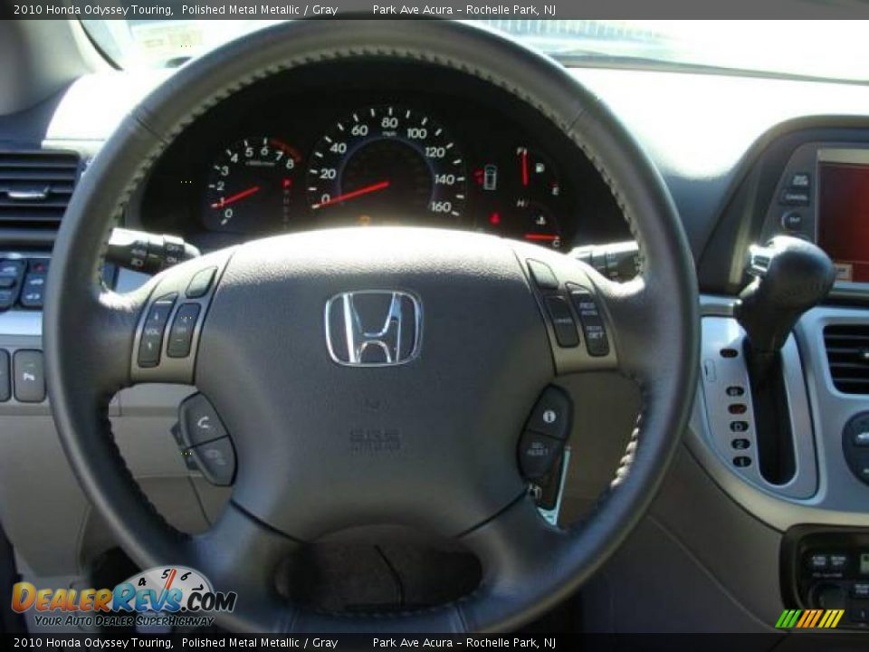 2010 Honda Odyssey Touring Polished Metal Metallic / Gray Photo #10