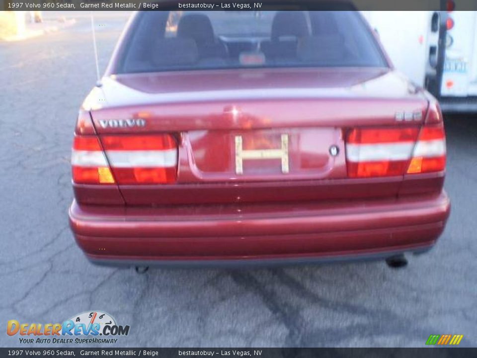 1997 Volvo 960 Sedan Garnet Red Metallic / Beige Photo #5